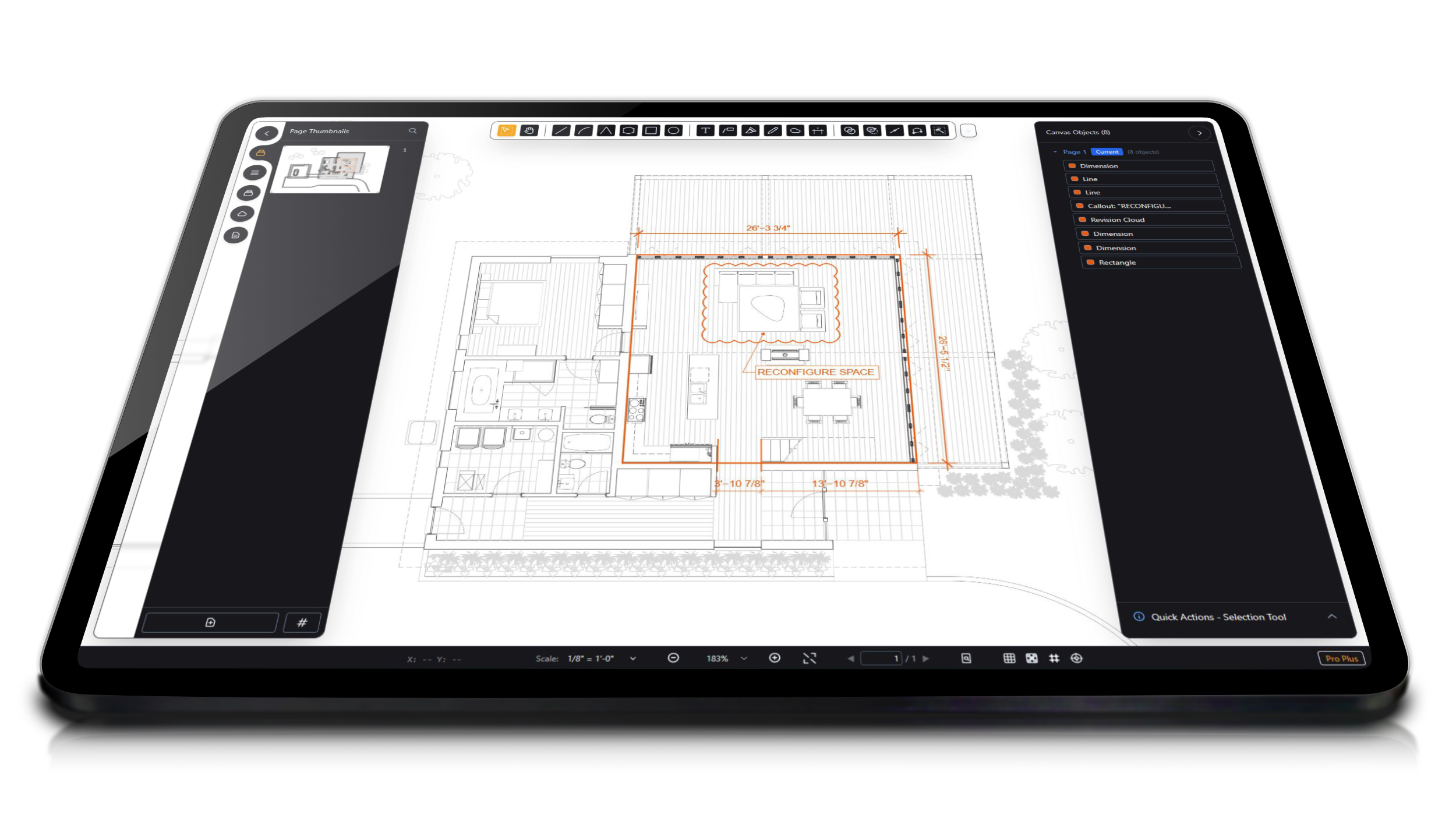 redline PDF mockup